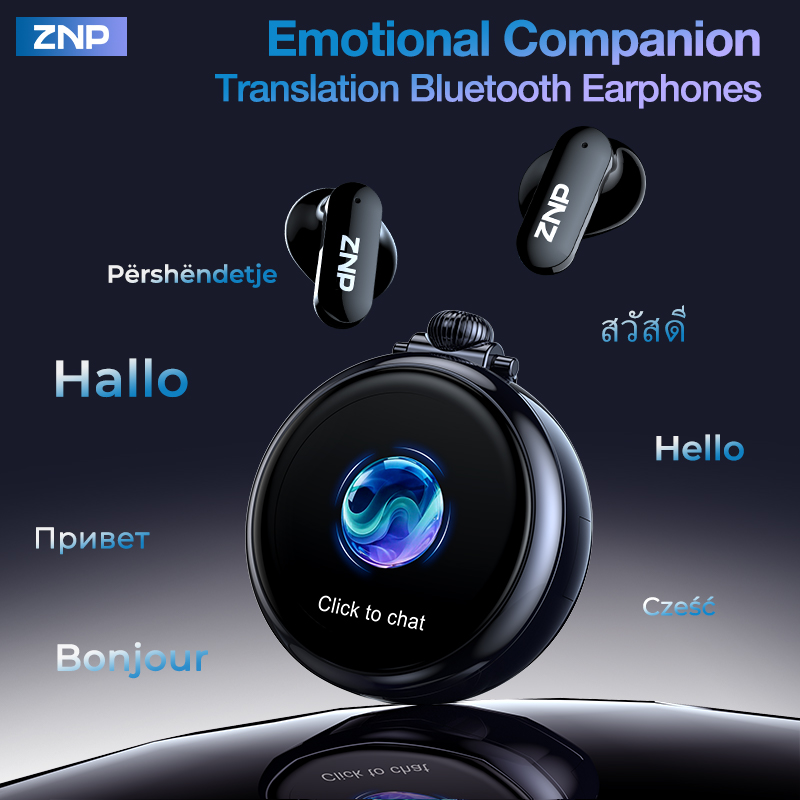 Headphones Wireless - 2026 Neueste ZNP Kabellose KI-Übersetzer-Ohrhörer Emotionale