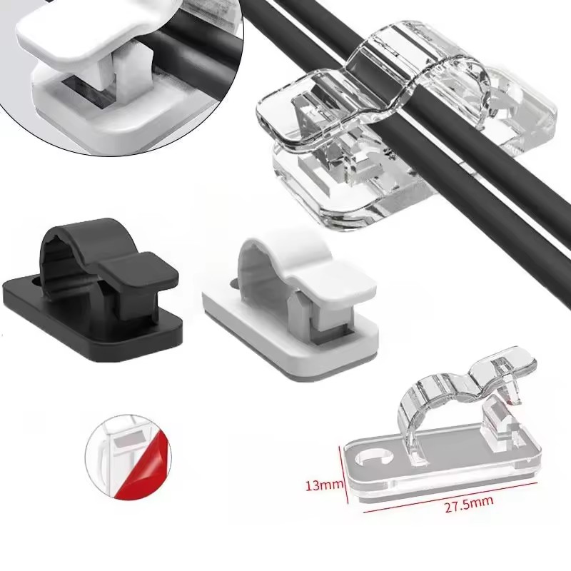 Cable Organizer - Selbstklebende Kabelklemmen, Kabelmanagement, Kabelorganisatoren, Schreibtisch-Organizer, Klemme