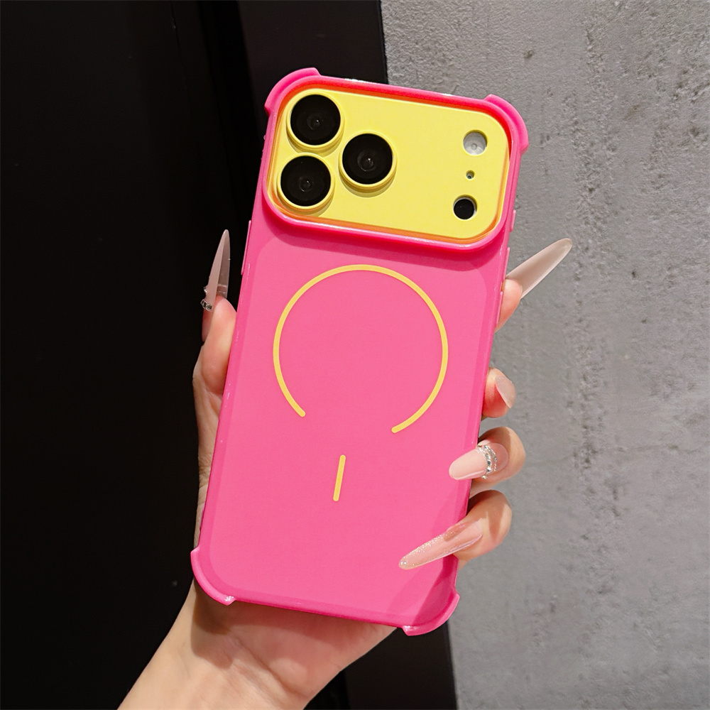 Wireless Charger - Kontrastfarbene Armor-Handyhülle für iPhone 17 16