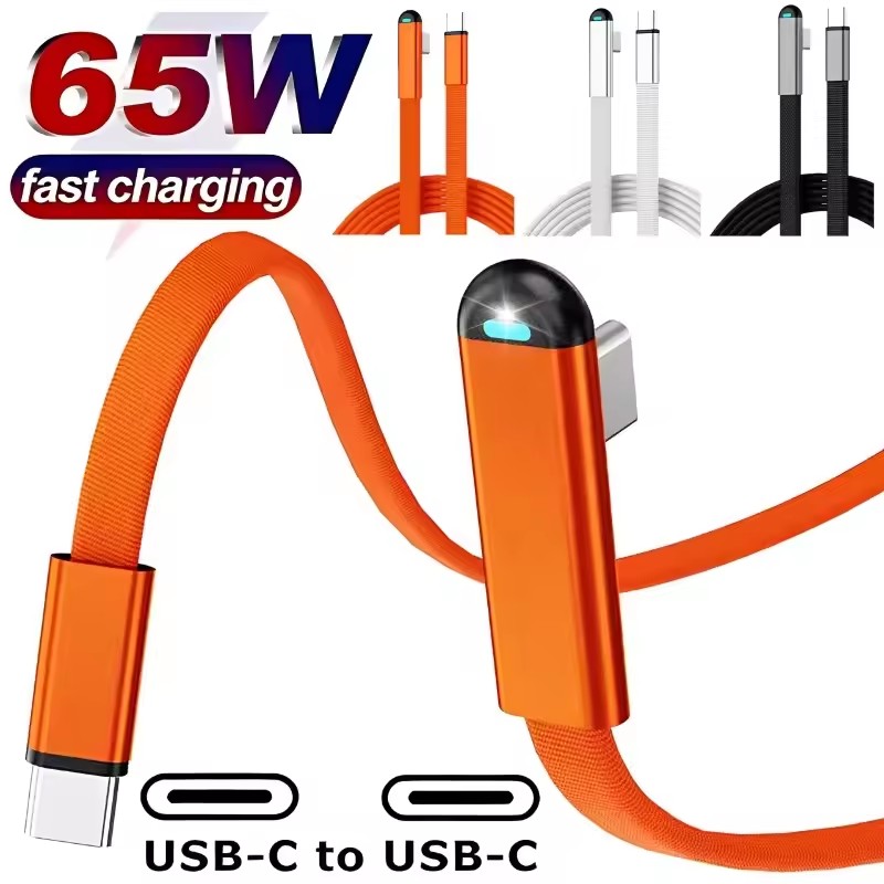 Usb Charger - 65W USB-C auf USB-C Super-Ladekabel, geflochtenes