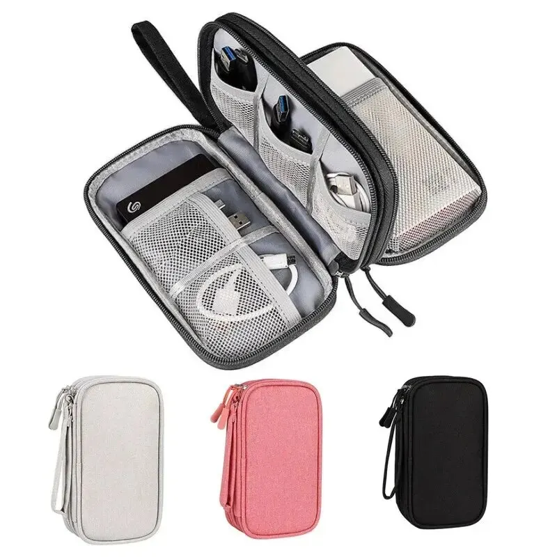 Cable Organizer - 1 Stück Grau/Schwarz/Rosa/Marineblau NEUE Reise-Organizer-Tasche Kabelaufbewahrungsorganizer