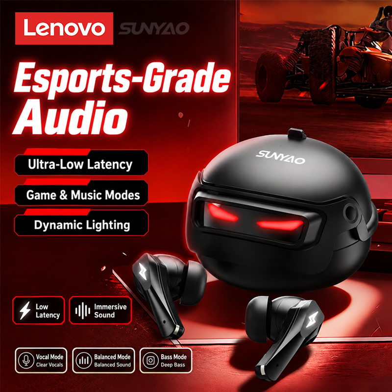 Headphones Wireless - Choice Lenovo GT101 Gaming-Headset, kabellose Bluetooth-6.0-Kopfhörer