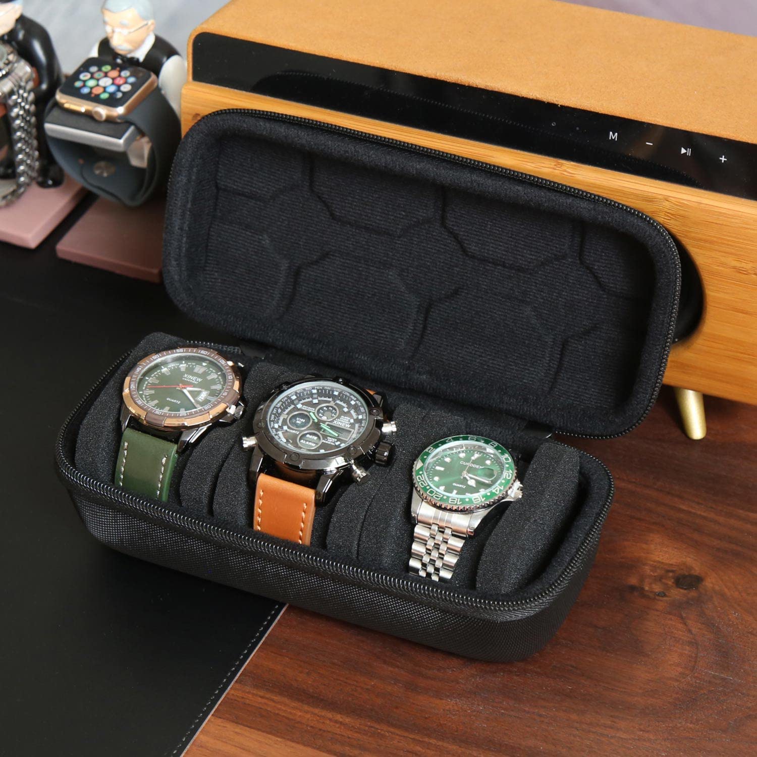 Smart Watch - Uhrenbox-Organizer für Männer oder Frauen, Uhren-Reisetasche,