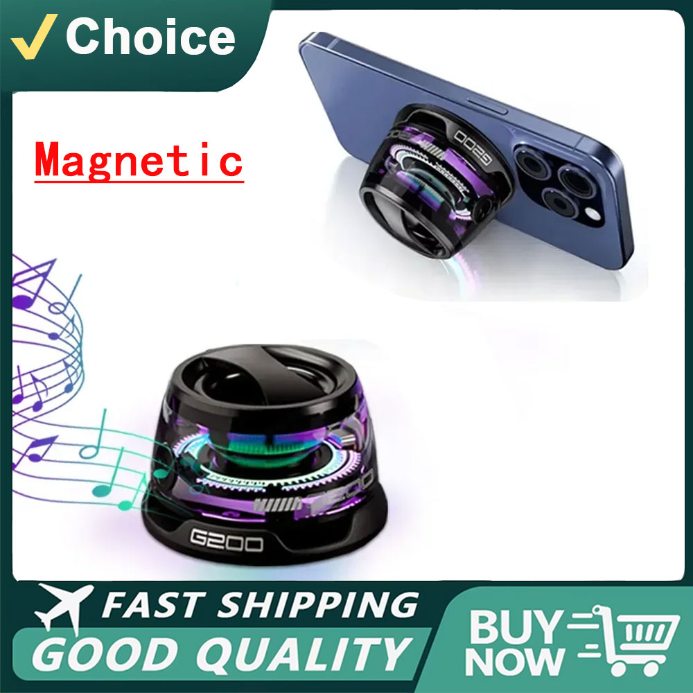 Phone Holder - Tragbarer Bluetooth-Lautsprecher G200 RGB-Beleuchtung Magnetlautsprecher BT5.3