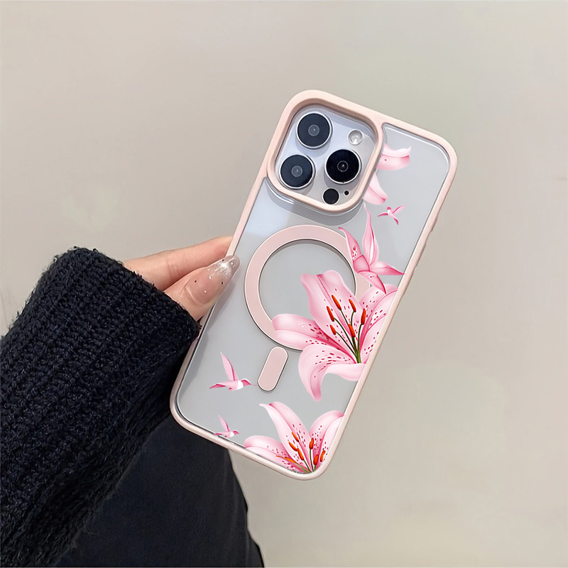 Rosa Blumen- und Vogelmotiv Ma – Wireless Charger Bewertung und Preis
